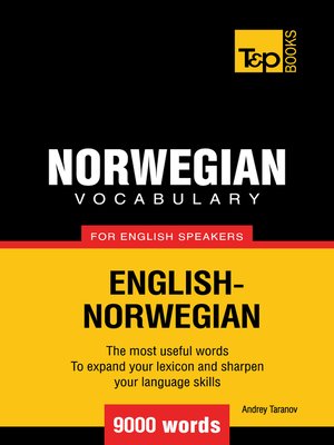 cover image of Norwegian vocabulary for English speakers